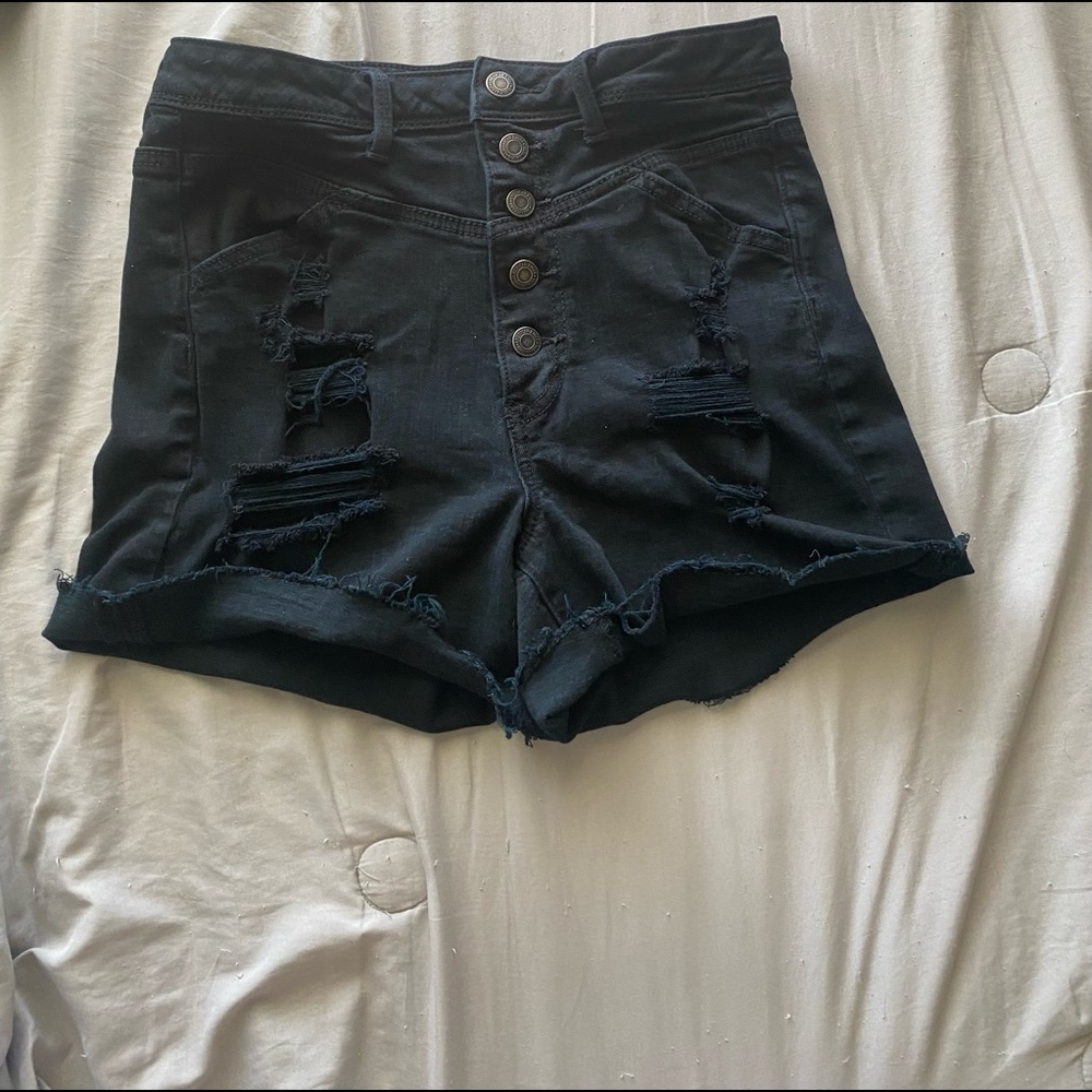 American Eagle Distressed Super Stretch Hi Rise Shorts